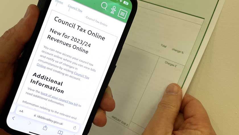 Mobile phone and a council tax bill