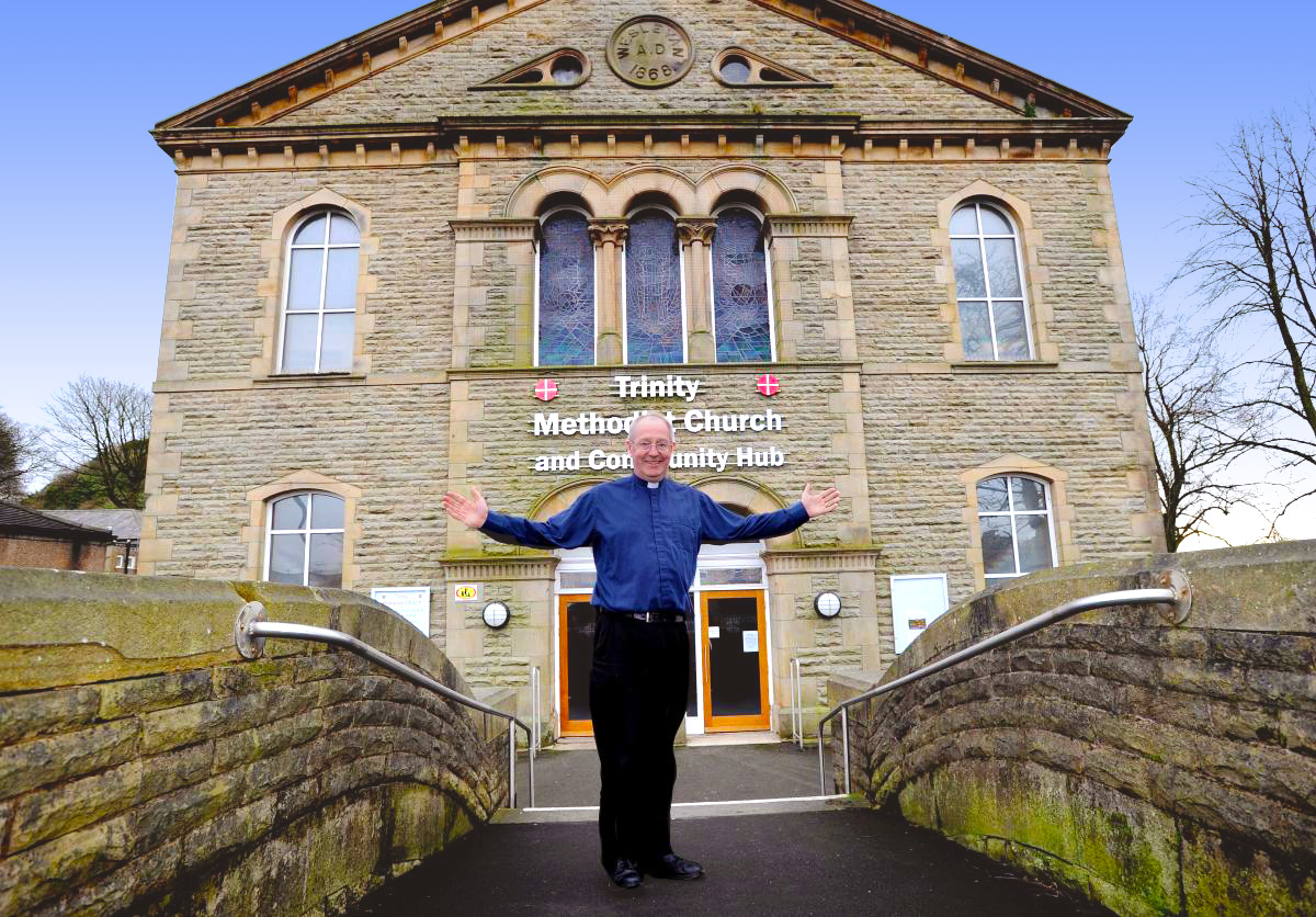 2022 Rev ian infront of church