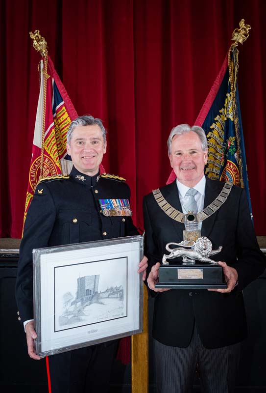 Colonel Andrew Kennedy, deputy colonel of the Duke of Lancaster’s Regiment, and Ribble Valley Mayor Stuart Hirst