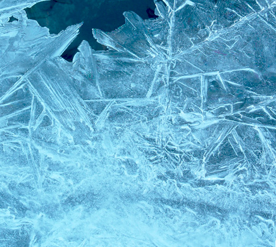 Ice on a window