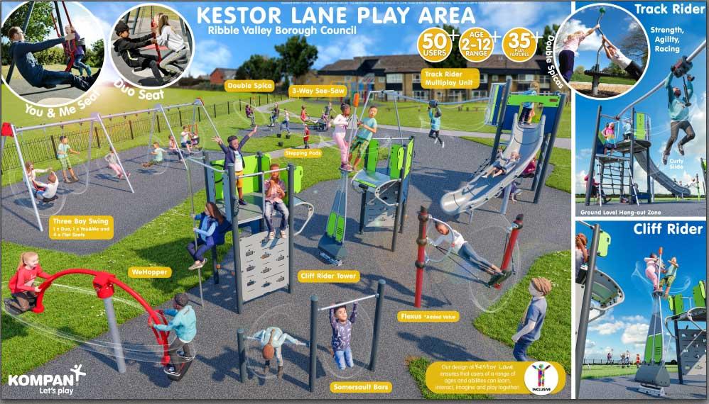Artist impression of Kestor lane play area