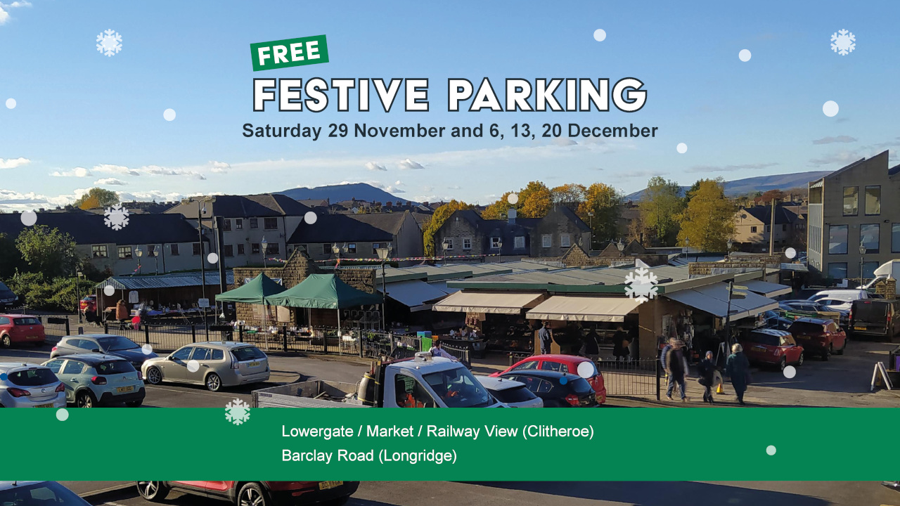 Free Festive Parking Saturday 29 November and 6, 13, 20 December