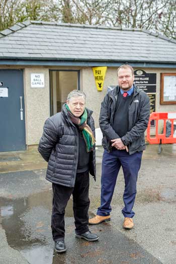 Ricky Newmark, chairman of Ribble Valley Borough Council’s community services committee (pictured left), with the council’s director of community services, Adam Allen.