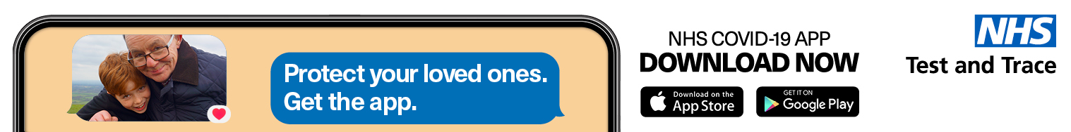 Download the NHS Track and Trace banner